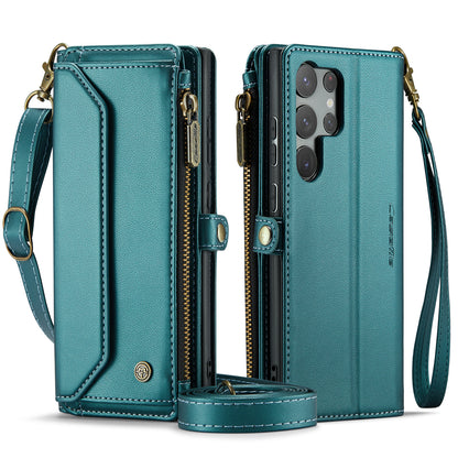 Women Shoulder Bag Galaxy S23 Ultra Case Card Slots Buckle Pockets