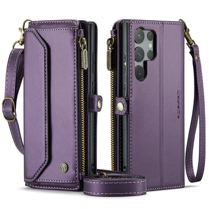 Women Shoulder Bag Galaxy S23 Ultra Case Card Slots Buckle Pockets