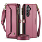 Women Shoulder Bag Samsung Galaxy S24 Case Card Slots Buckle Pockets