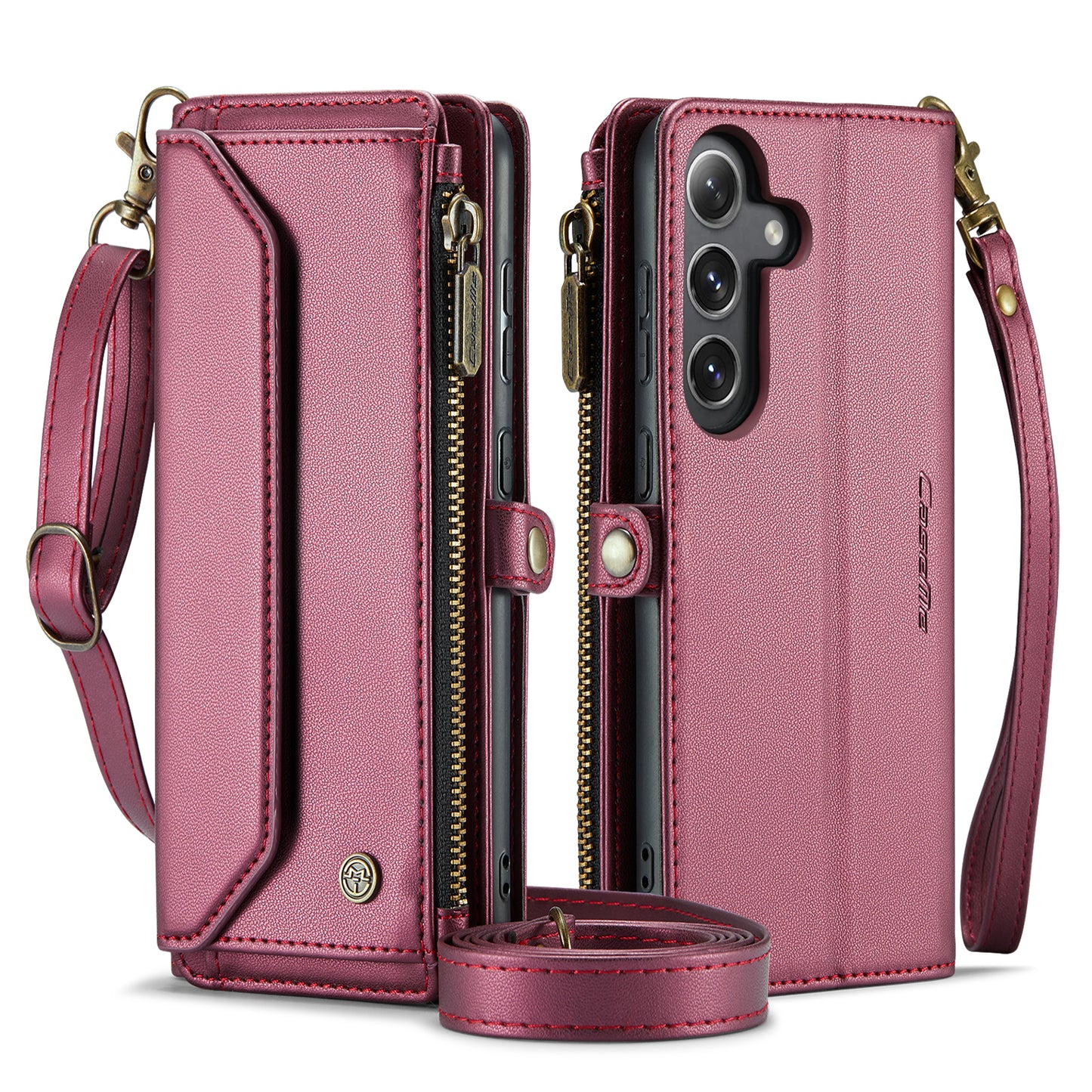 Women Shoulder Bag Samsung Galaxy S24+ Case Card Slots Buckle Pockets