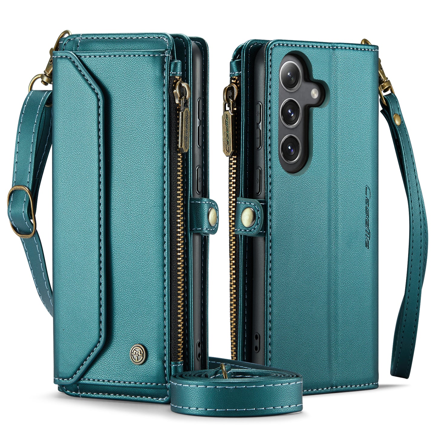 Women Shoulder Bag Samsung Galaxy S24 Case Card Slots Buckle Pockets