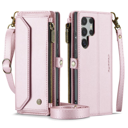 Women Shoulder Bag Galaxy S24 Ultra Case Card Slots Buckle Pockets