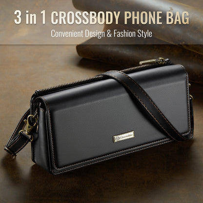 Women Leather 3-in-1 Crossbody Apple iPhone XR Handbag Fashion