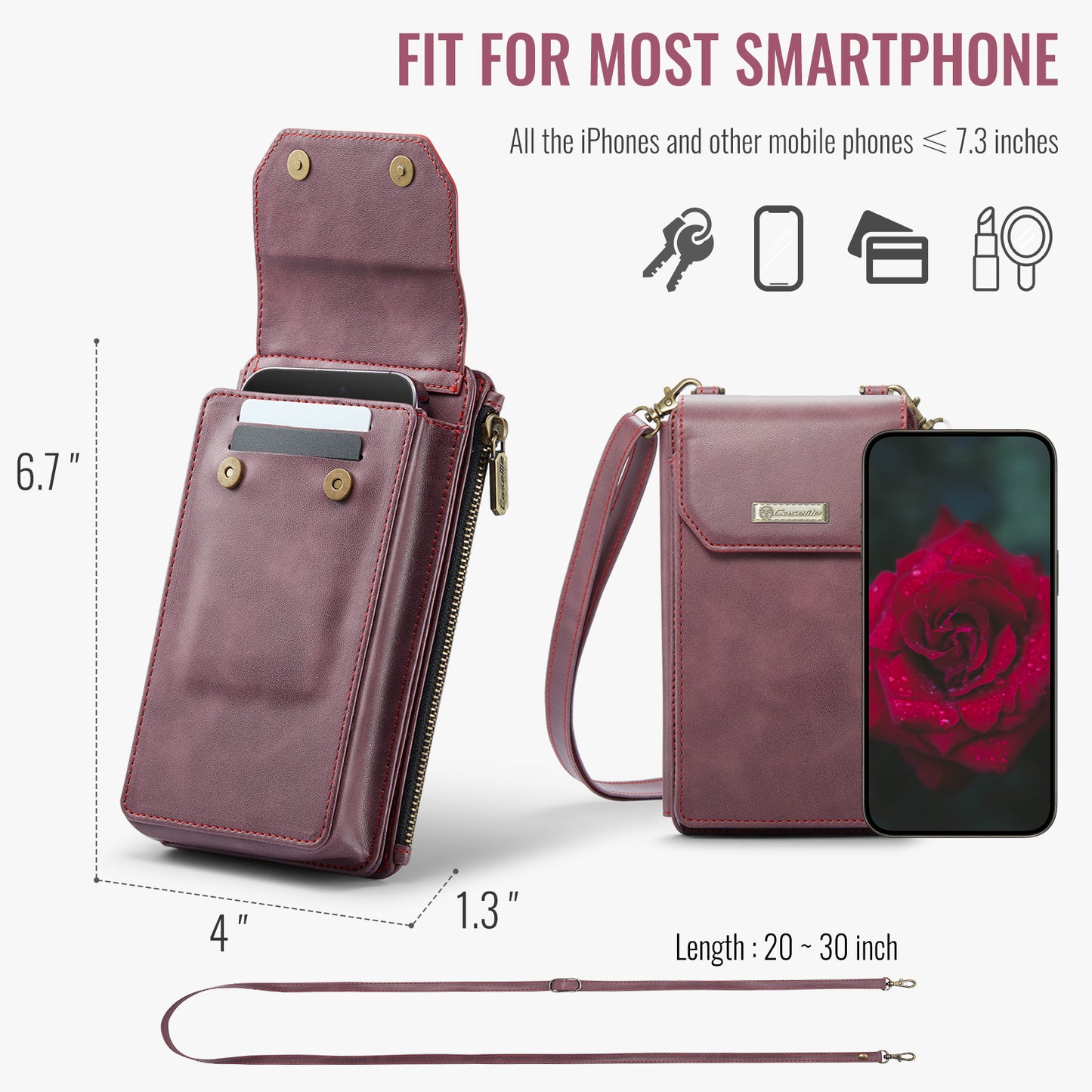 Women's Crossbody Samsung Galaxy S21+ Vertical Magnetic Clip