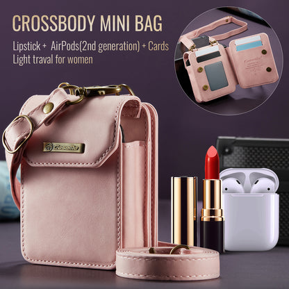 Women's Crossbody Lips AirPods 2nd Gen Purse Vertical Magnetic Clip