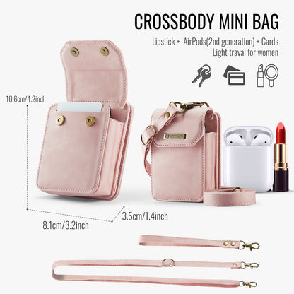 Women's Crossbody Lips AirPods 2nd Gen Purse Vertical Magnetic Clip