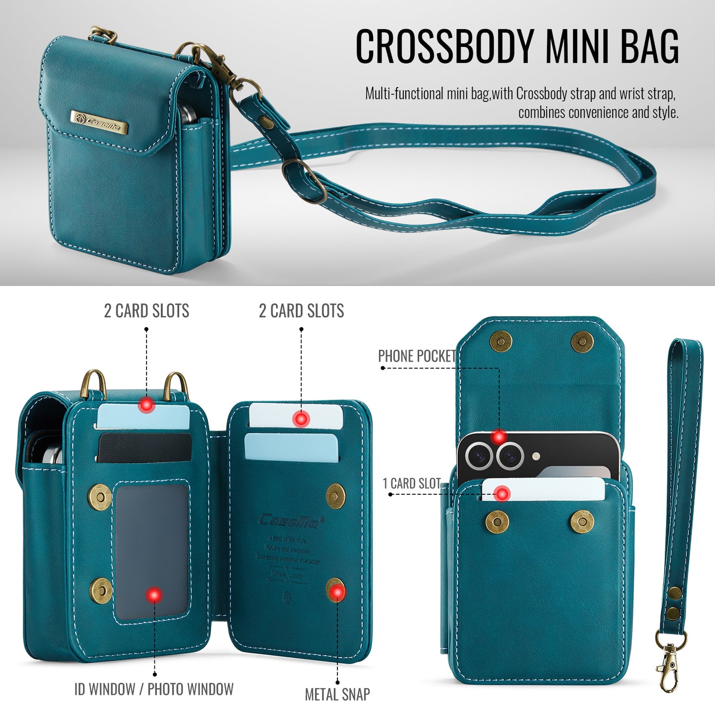 Women's Crossbody Galaxy Z Flip5 Purse Vertical Magnetic Clip