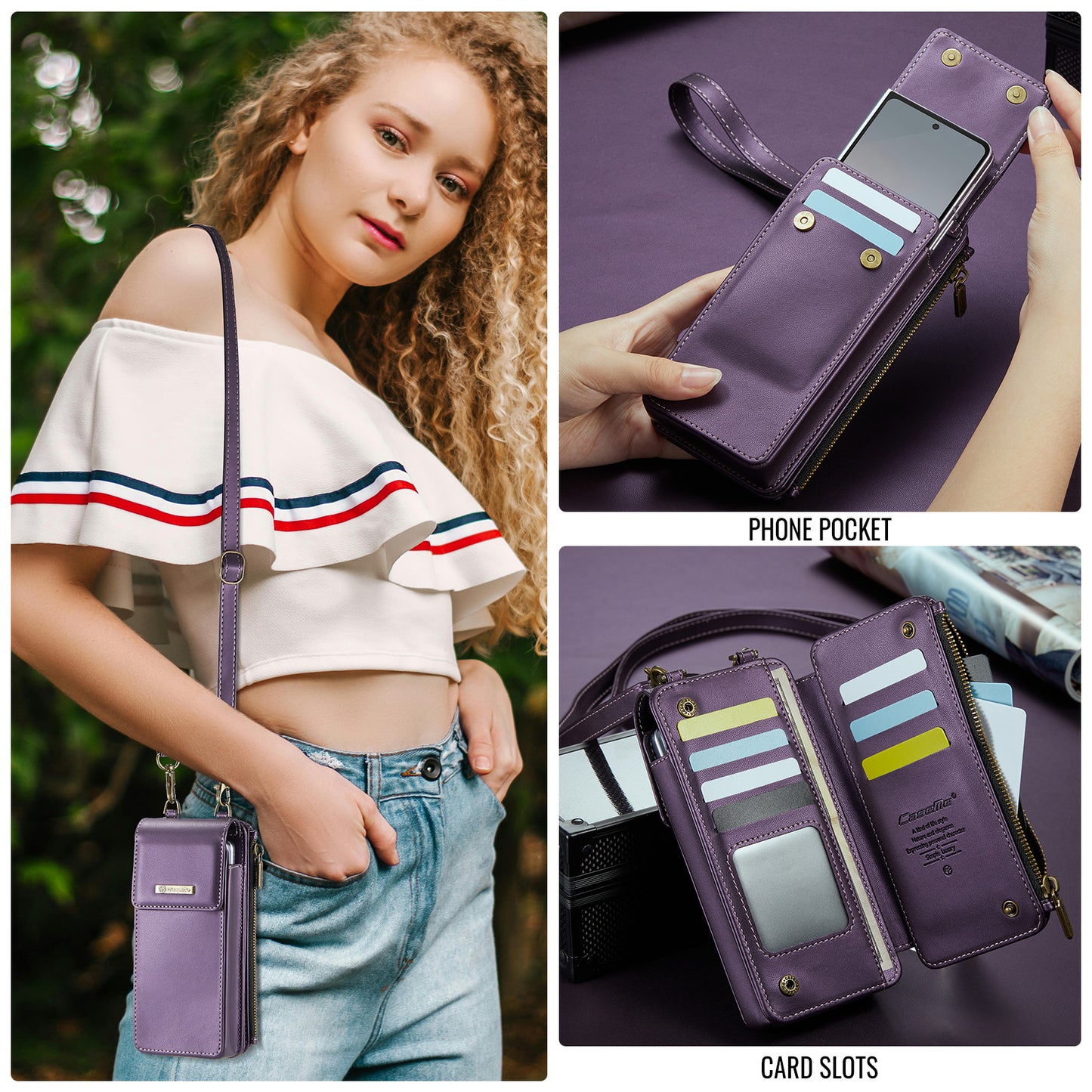 Women Shoulder Hand Bag Google Pixel Fold Case Cards Holder