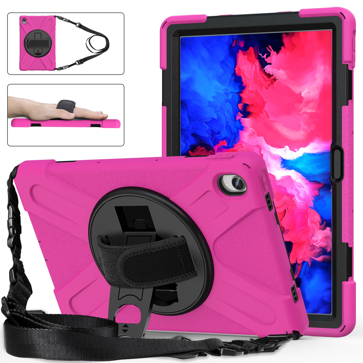 Pirate King Lenovo Tab P11 (2021) Case 360 Rotating Stand Hand