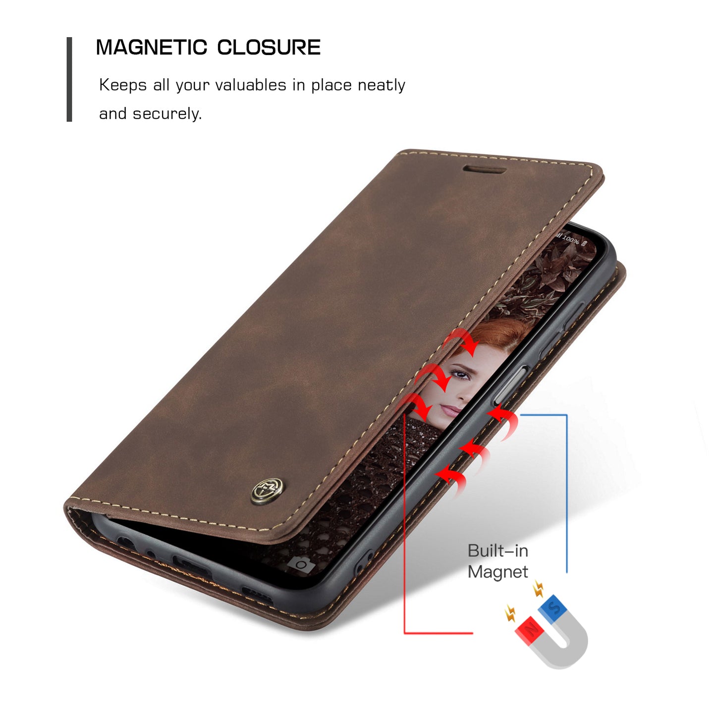 Book Classical Retro Leather Samsung Galaxy A12 Case Slim Wallet