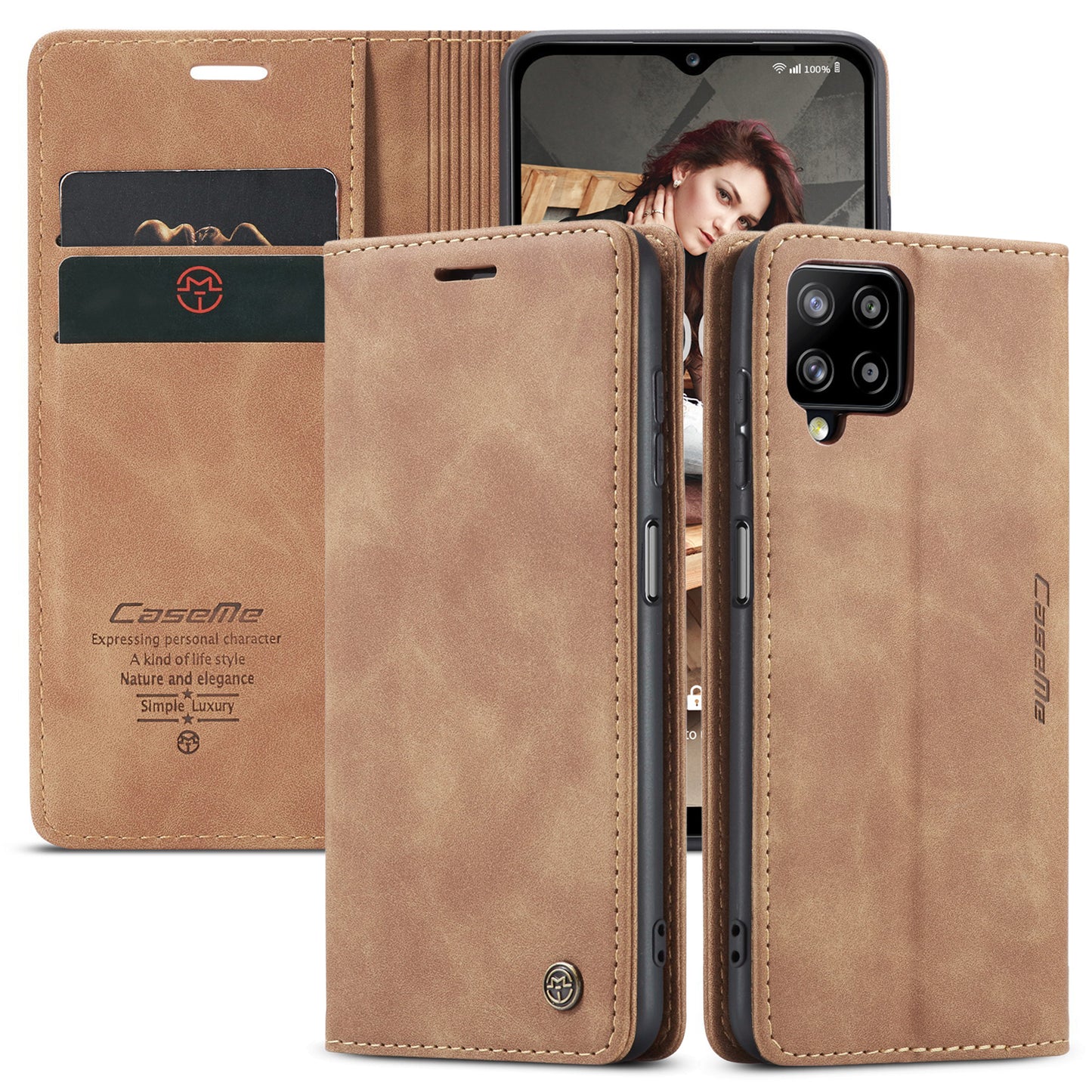 Book Classical Retro Leather Samsung Galaxy A12 Case Slim Wallet