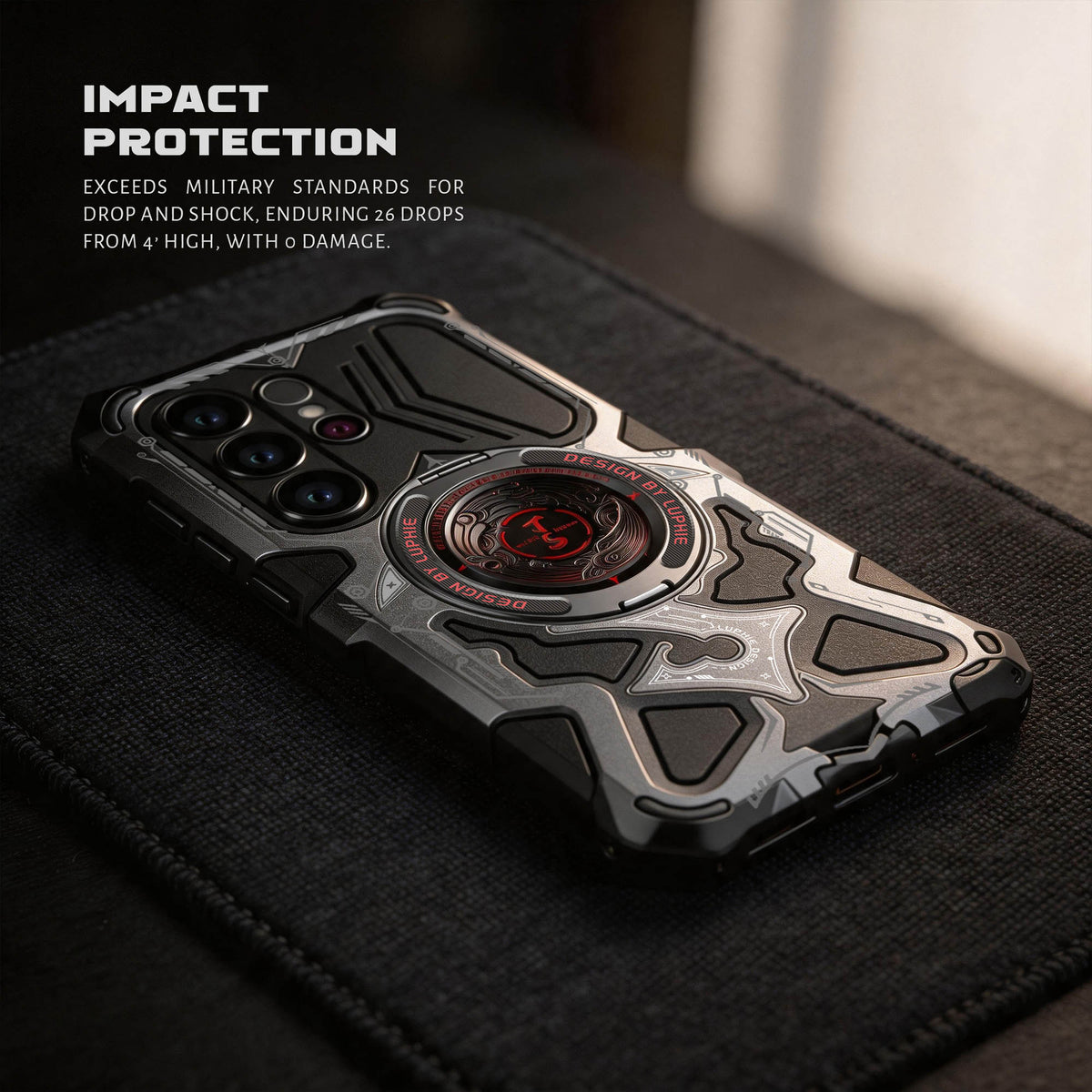 Ultramarine Technology with Cyberpunk Mecha Magnetic Phone Case | Military Drop Tested