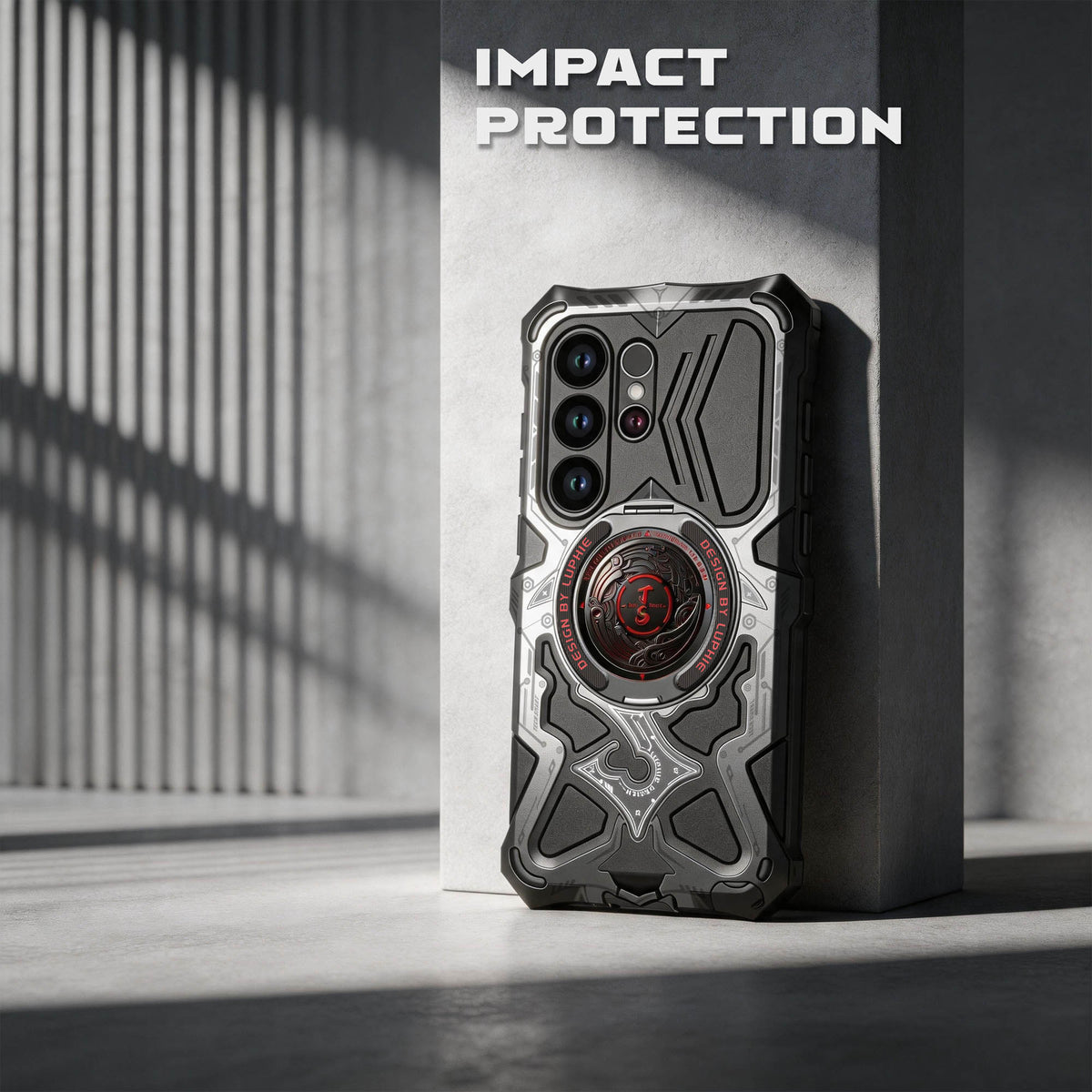 Ultramarine Technology with Cyberpunk Mecha Magnetic Phone Case | Military Drop Tested