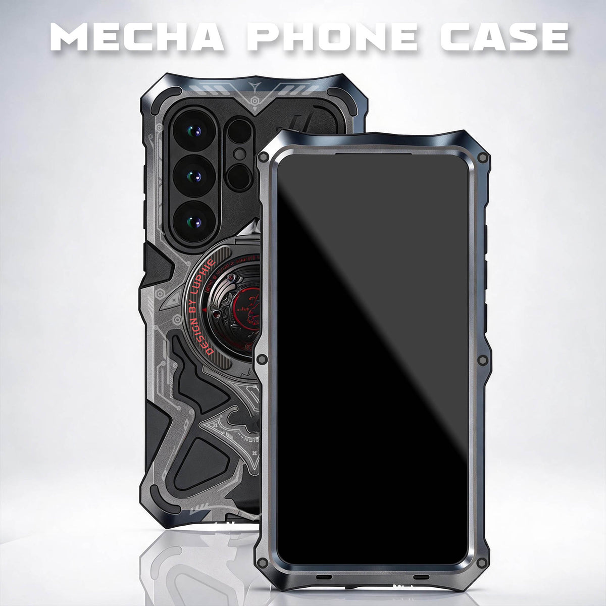 Ultramarine Technology with Cyberpunk Mecha Magnetic Phone Case | Military Drop Tested