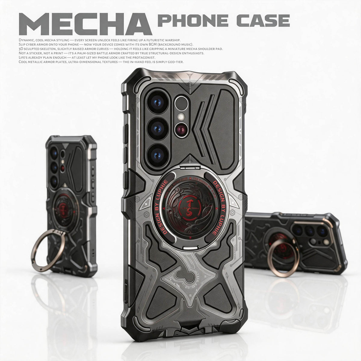 Ultramarine Technology with Cyberpunk Mecha Magnetic Phone Case | Military Drop Tested
