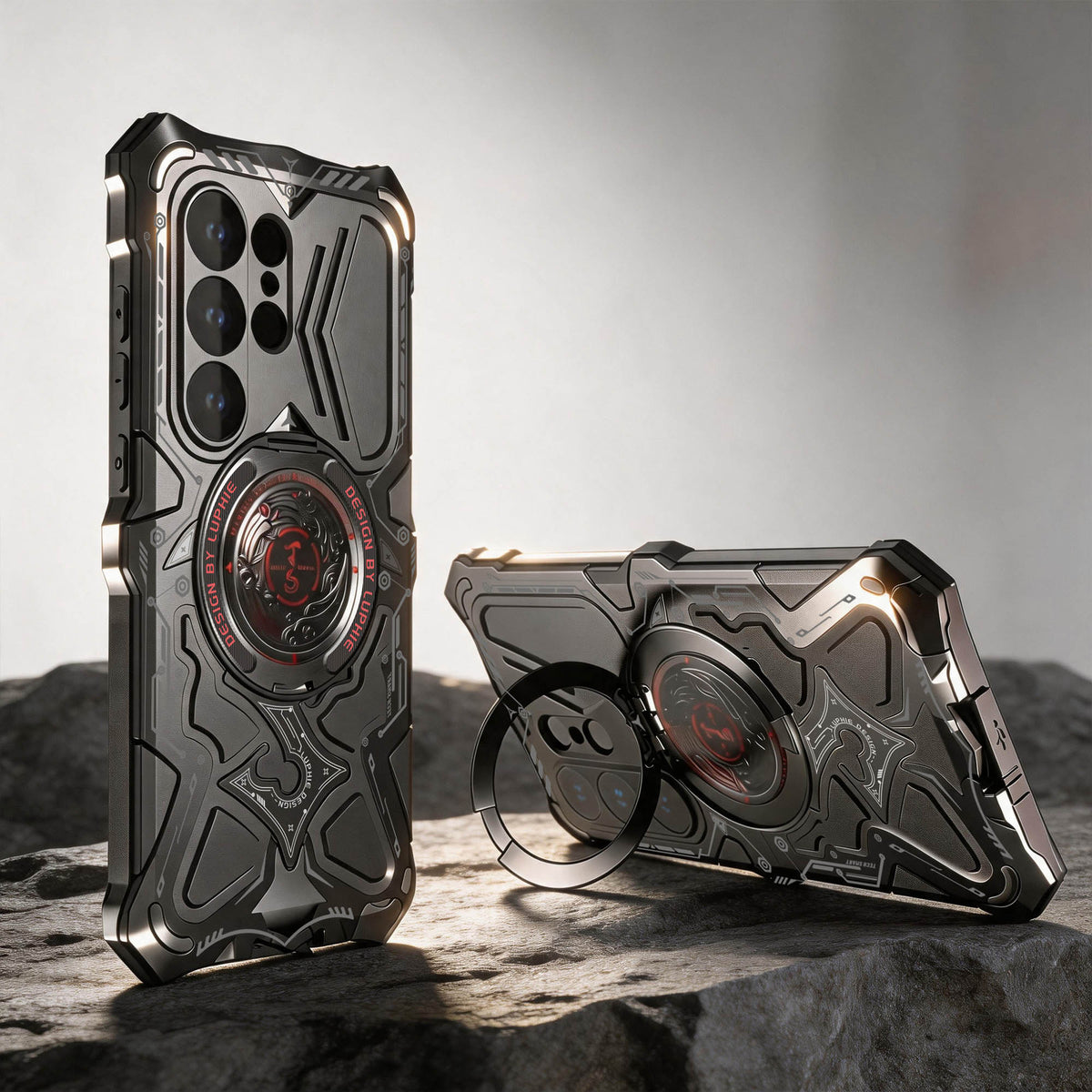 Ultramarine Technology with Cyberpunk Mecha Magnetic Phone Case | Military Drop Tested