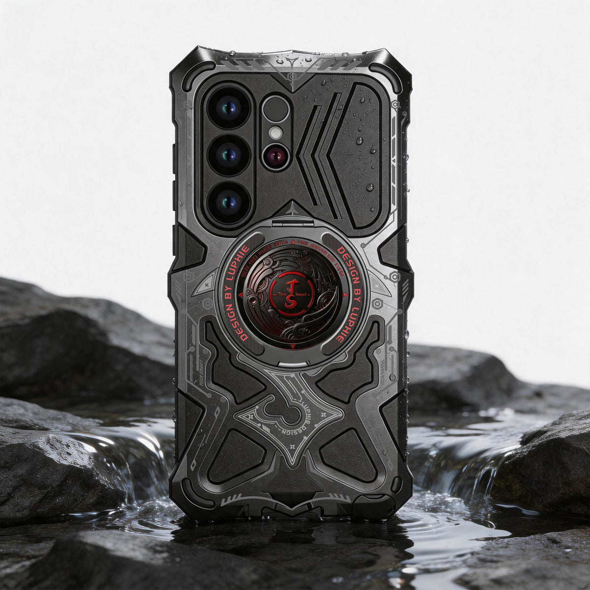 Ultramarine Technology with Cyberpunk Mecha Magnetic Phone Case | Military Drop Tested