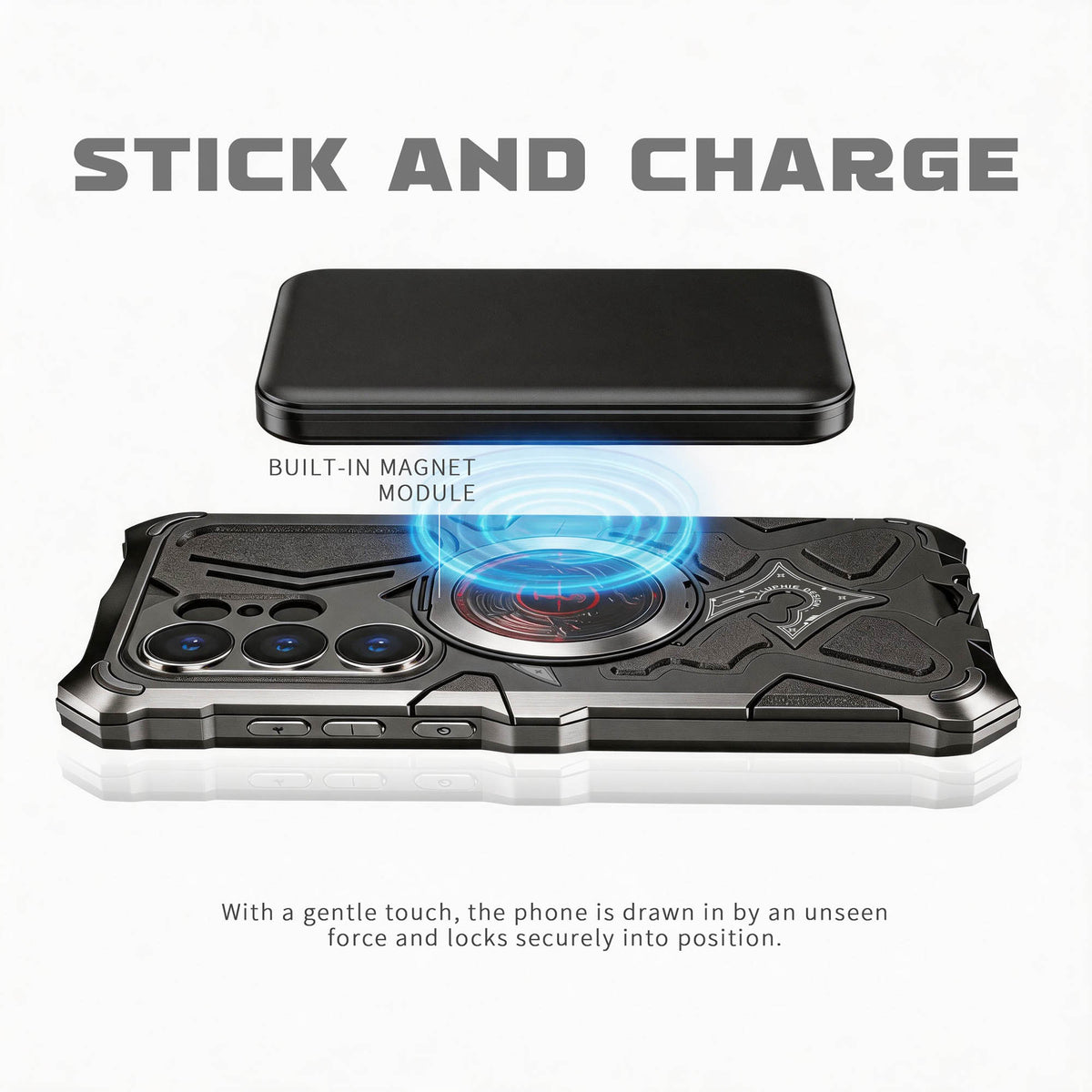 Ultramarine Technology with Cyberpunk Mecha Magnetic Phone Case | Military Drop Tested