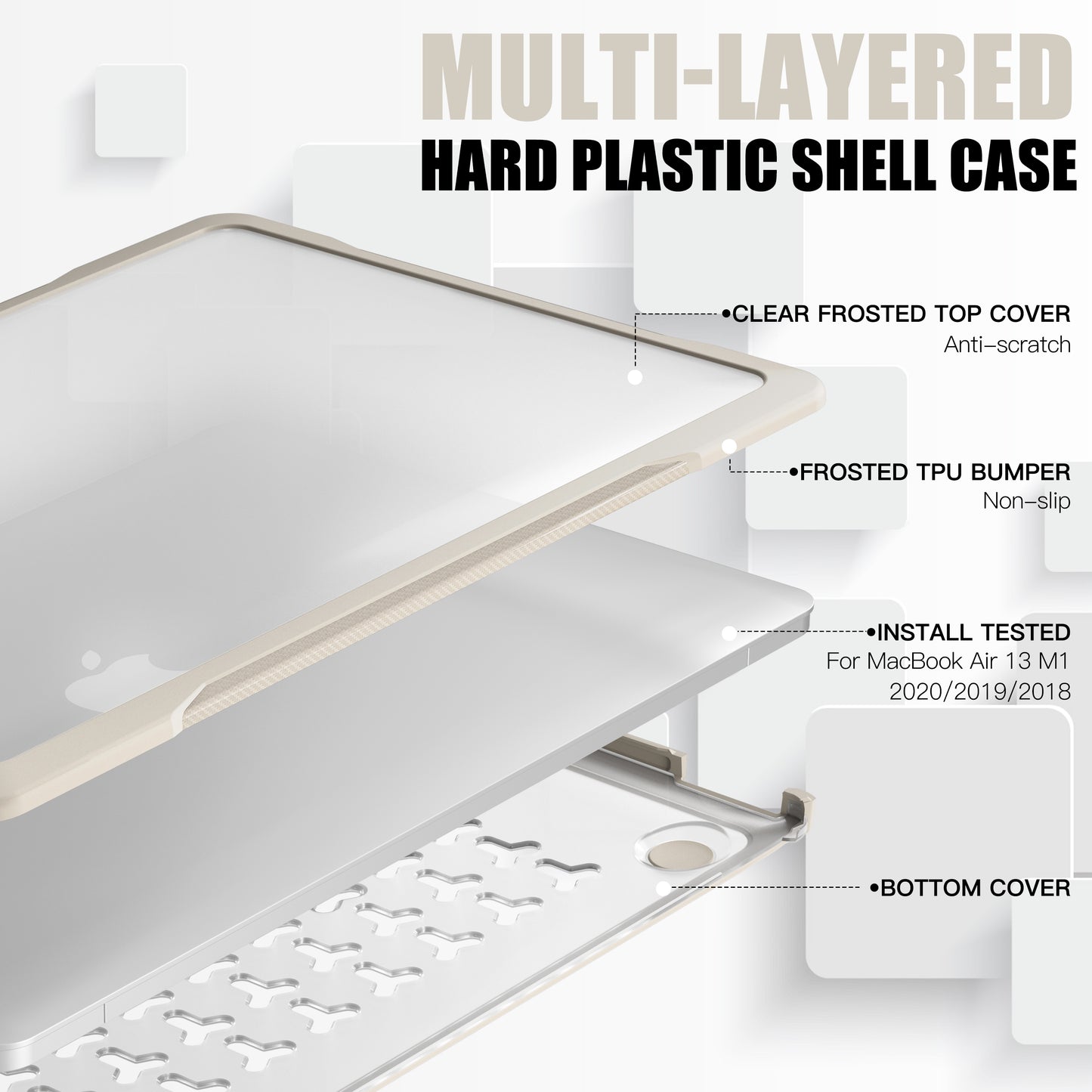 Popeye MacBook Air 13.3 A1932 Case 360 Full Protection