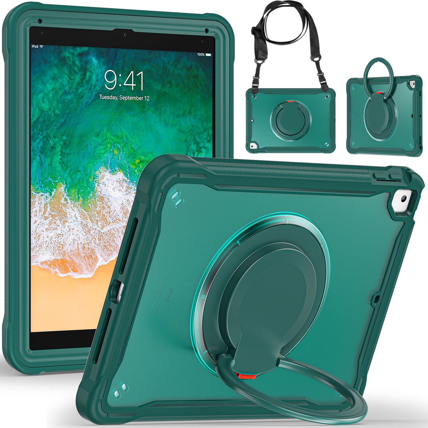 Popeye Handle Grip iPad 5 Case 360 Rotatable Stand