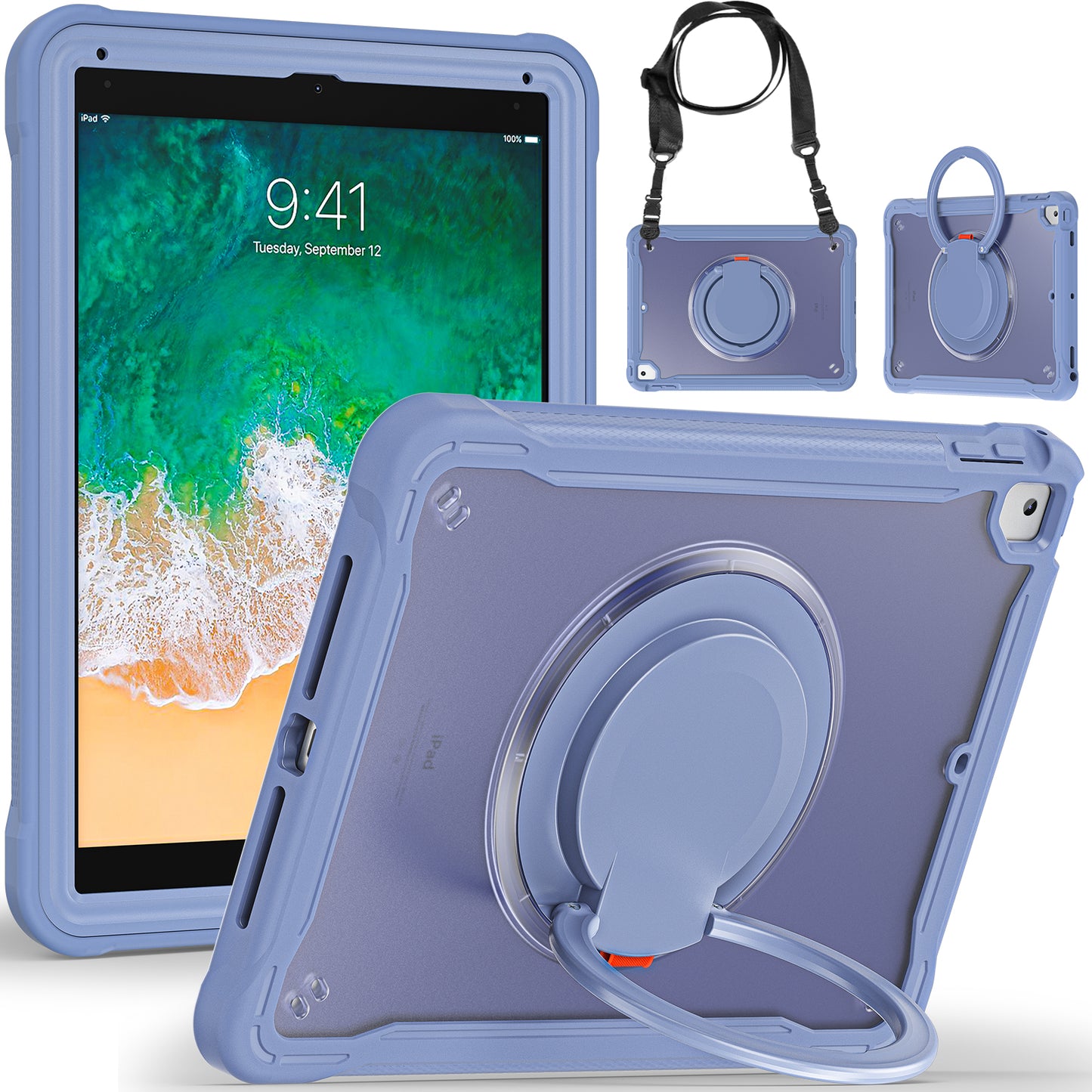 Popeye Handle Grip iPad 5 Case 360 Rotatable Stand