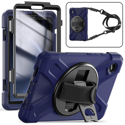 Pirate King Galaxy Tab A9 Case 360 Rotating Stand Hand Shoulder Strap