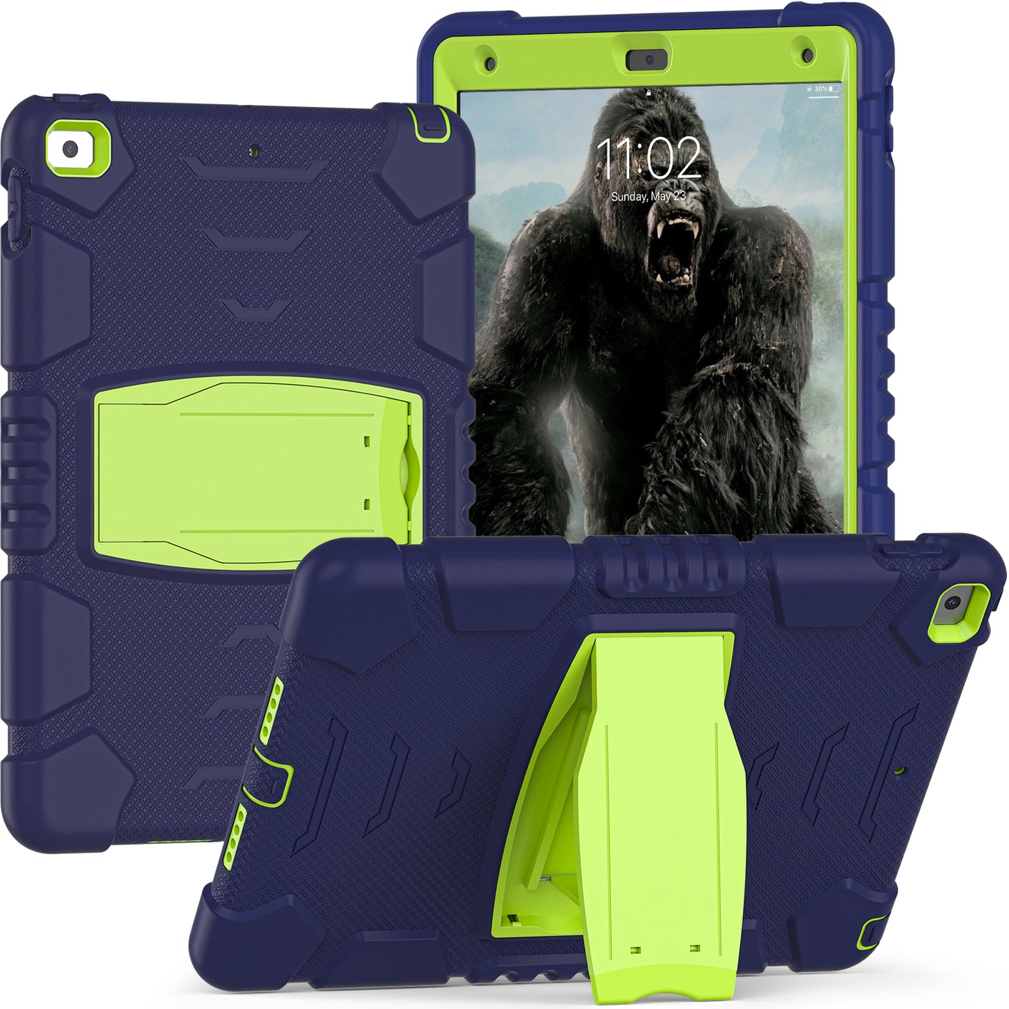 Gorilla King Kong Apple iPad 9 Case Stand Triple Protection