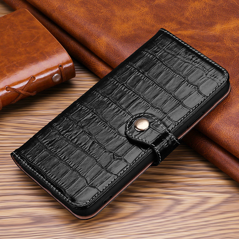 Wallet Crocodile Genuine Leather iPhone 13 Case Flip