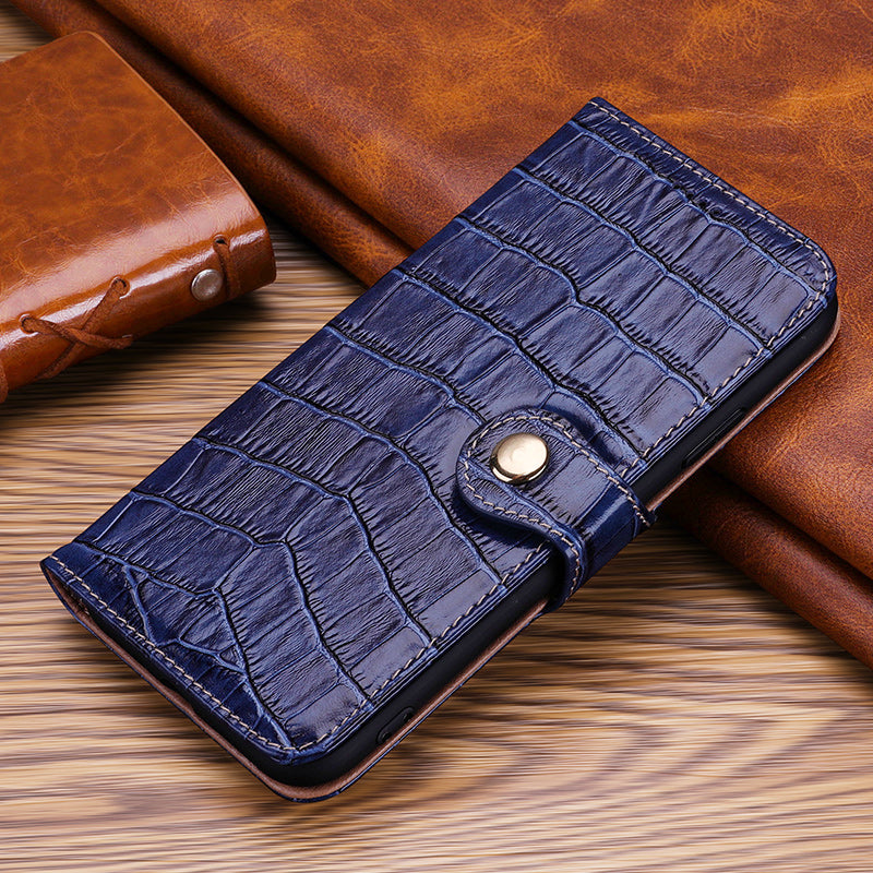 Wallet Crocodile Genuine Leather iPhone 13 Case Flip