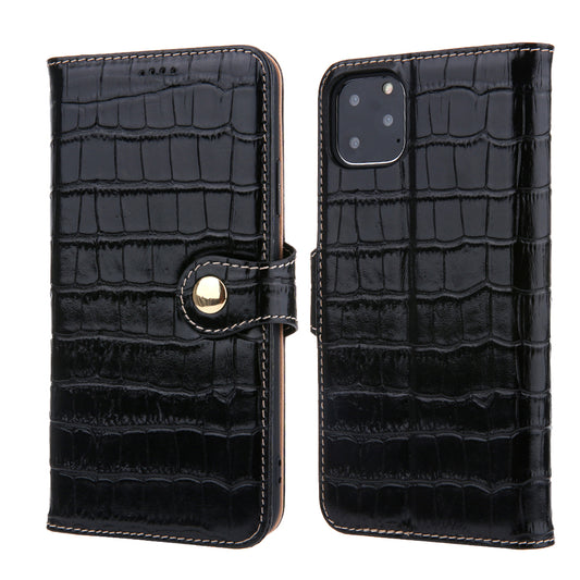 Wallet Crocodile Genuine Leather iPhone 14 Plus Case Flip