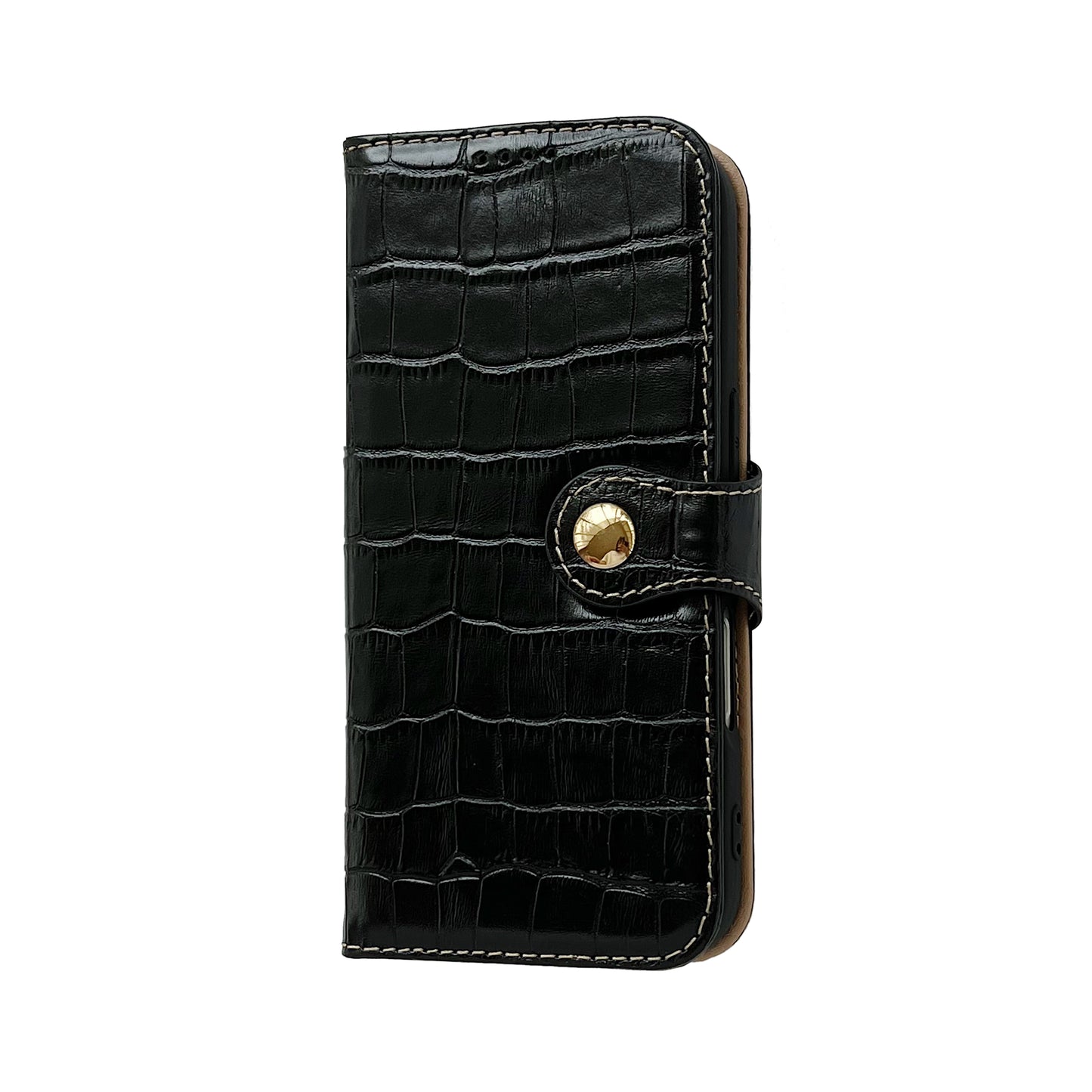 Wallet Crocodile Genuine Leather iPhone 16 Plus Case Flip