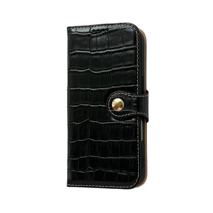 Wallet Crocodile Genuine Leather iPhone 16 Plus Case Flip