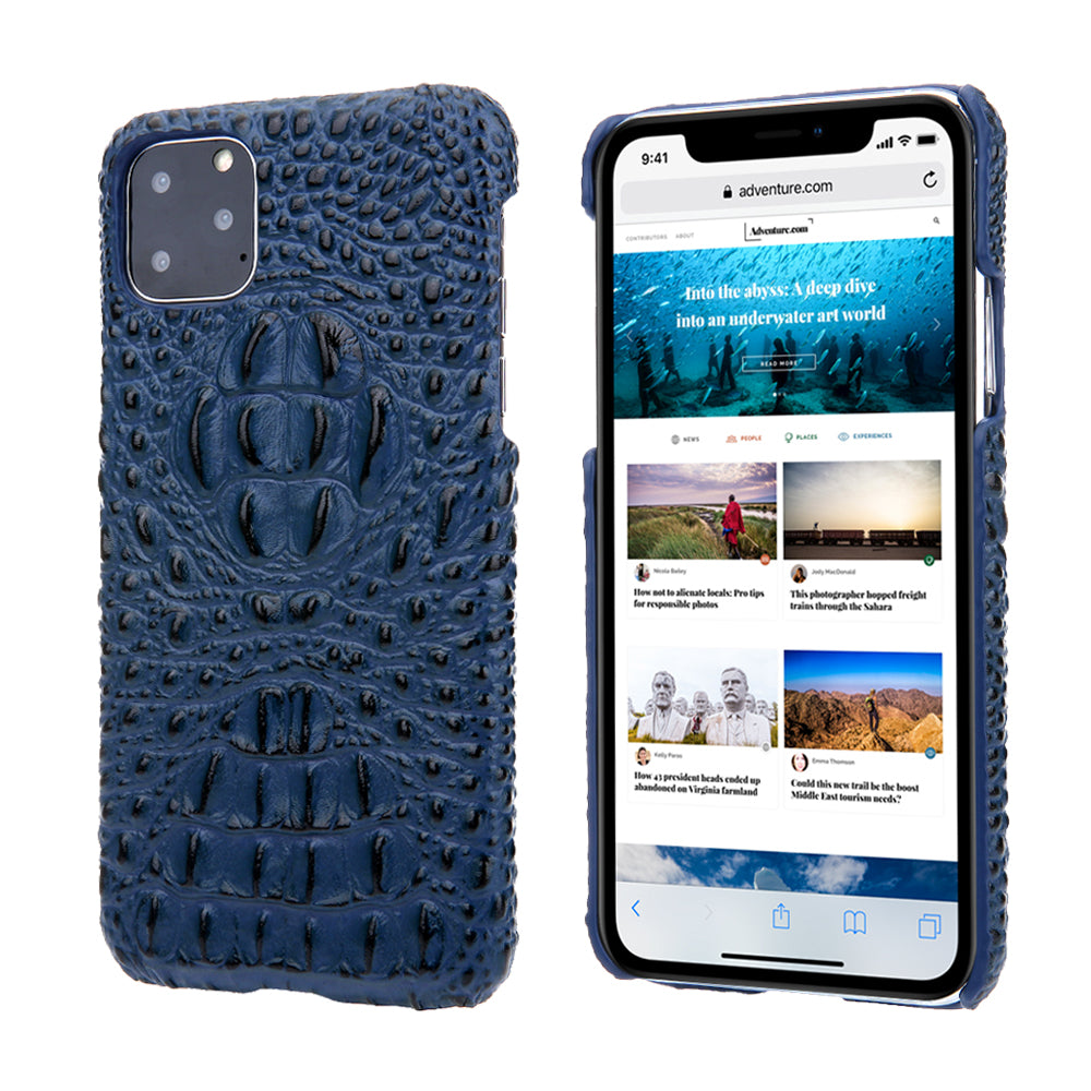 Deluxe Head Crocodile Genuine Leather iPhone 11 Case