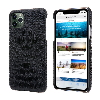 Deluxe Head Crocodile Genuine Leather iPhone 11 Pro Max Case