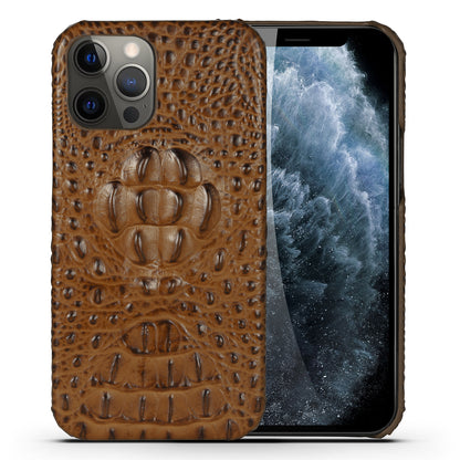 Deluxe Head Crocodile Genuine Leather iPhone 12 Pro Max Case