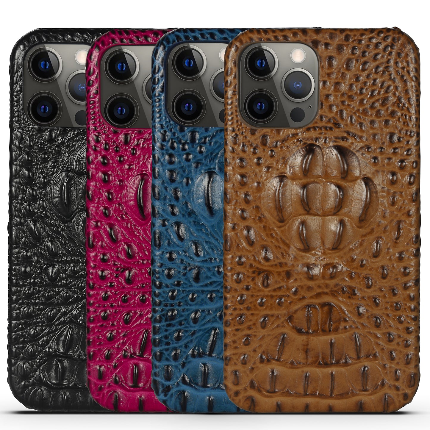 Deluxe Head Crocodile Genuine Leather iPhone 12 Pro Max Case