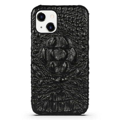 Deluxe Head Crocodile Genuine Leather iPhone 13 Case