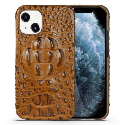 Deluxe Head Crocodile Genuine Leather iPhone 13 Case