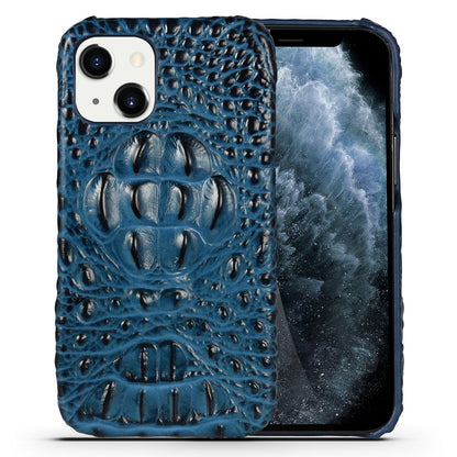 Deluxe Head Crocodile Genuine Leather iPhone 13 Case