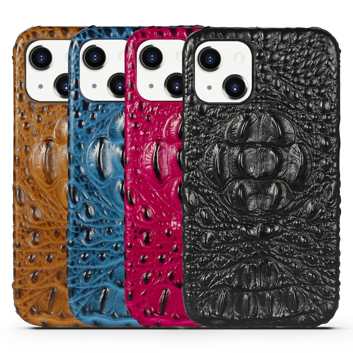 Deluxe Head Crocodile Genuine Leather iPhone 13 Case