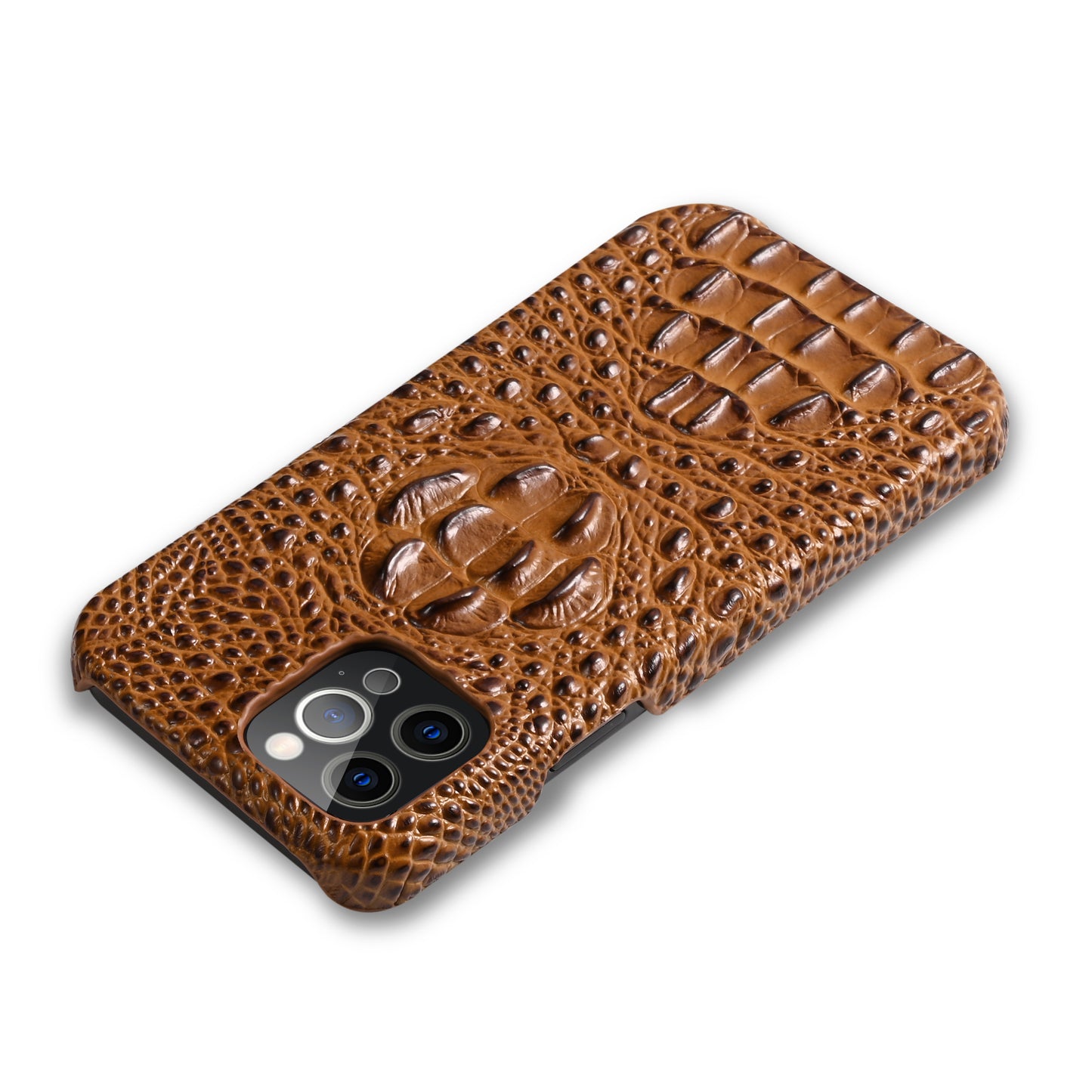 Deluxe Head Crocodile Genuine Leather iPhone 13 Pro Max Case