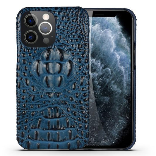 Deluxe Head Crocodile Genuine Leather iPhone 13 Pro Max Case