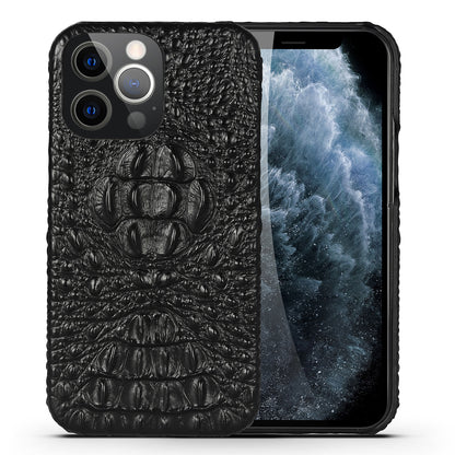 Deluxe Head Crocodile Genuine Leather iPhone 13 Pro Max Case