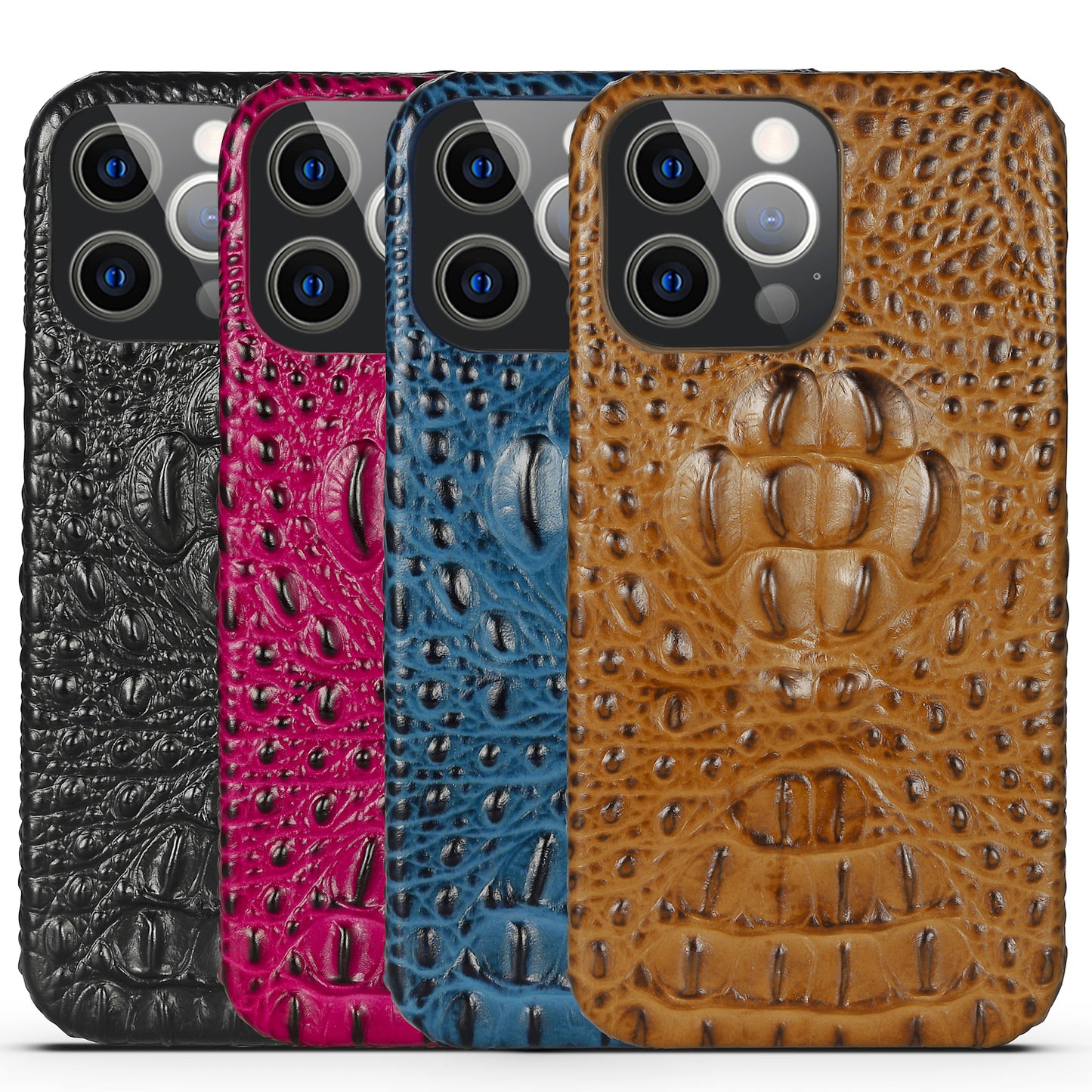 Deluxe Head Crocodile Genuine Leather iPhone 13 Pro Max Case