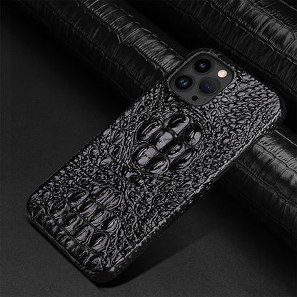 Deluxe Head Crocodile Genuine Leather iPhone 16 Pro Max Case