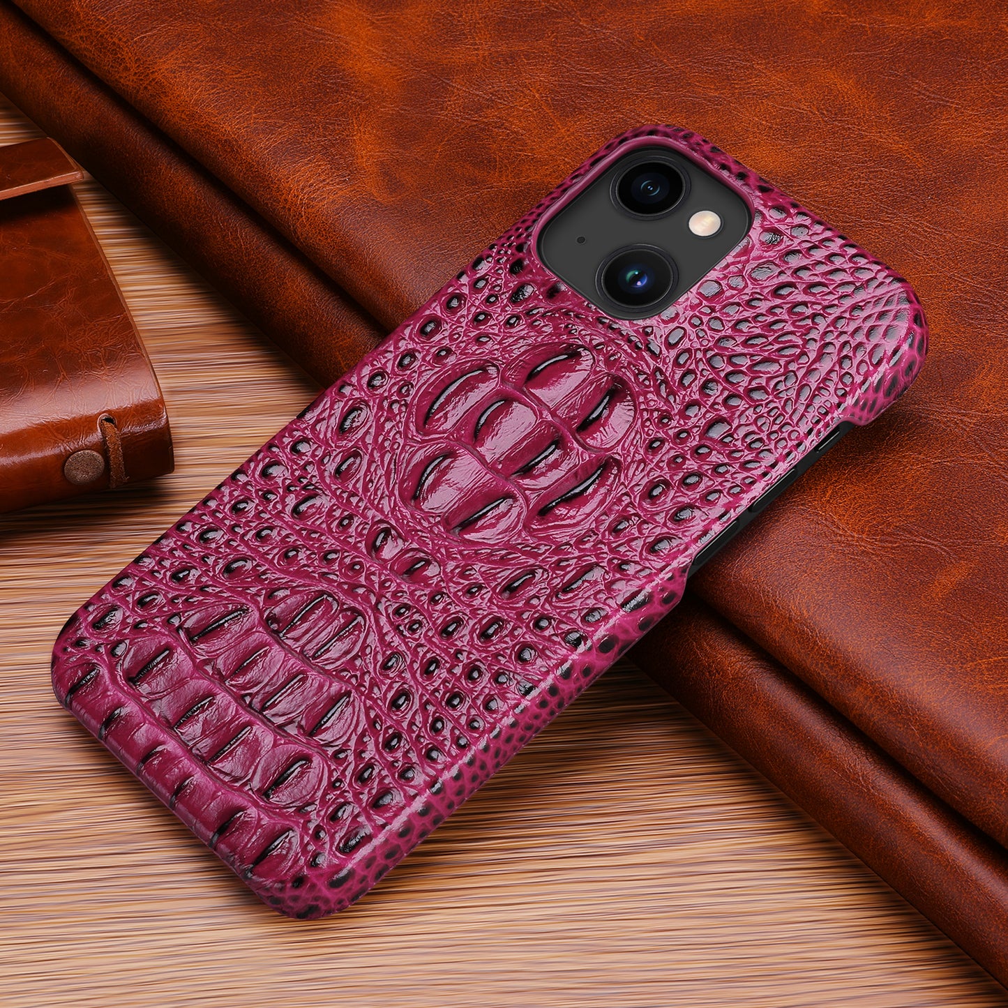 Deluxe Head Crocodile Genuine Leather iPhone 16 Pro Max Case