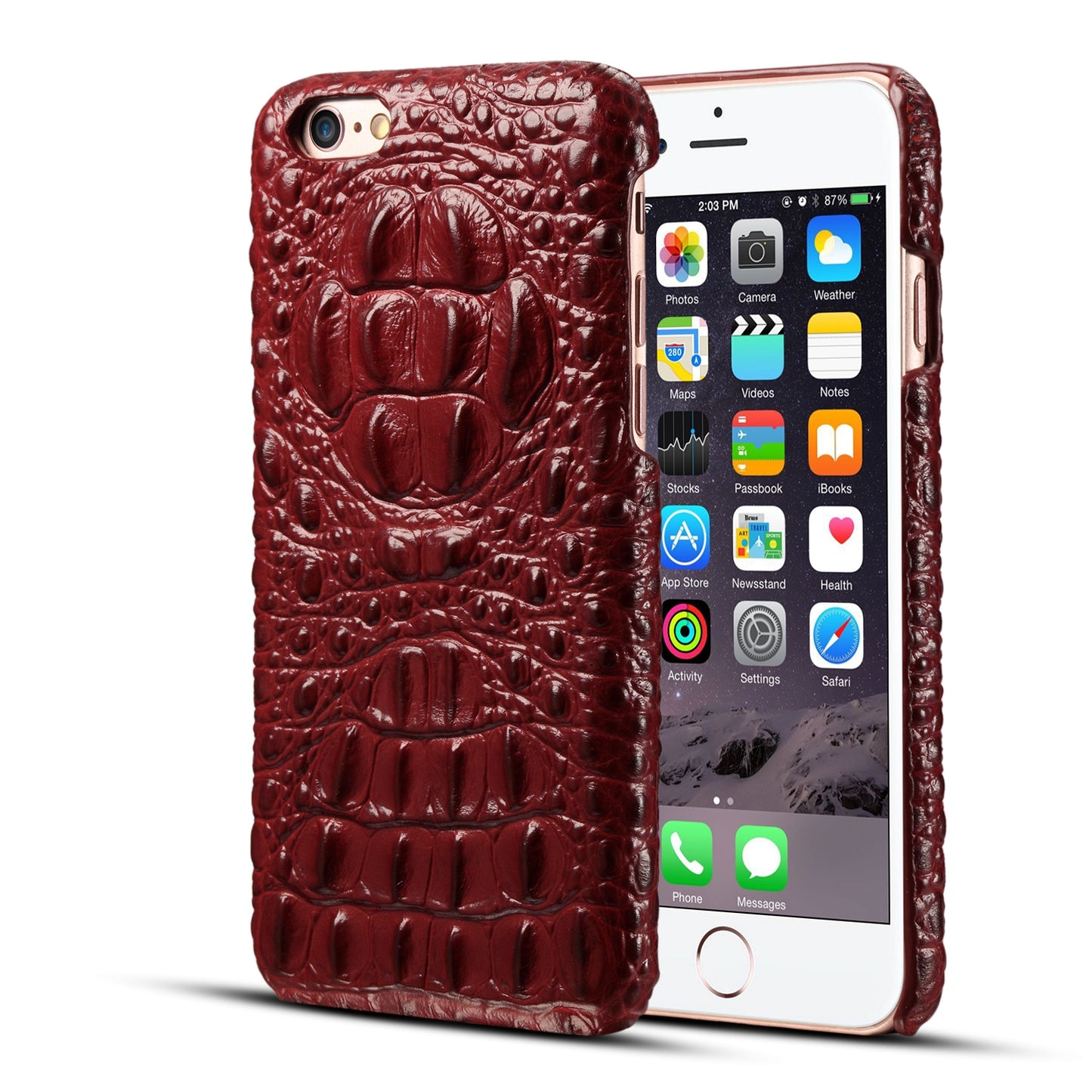 Deluxe Head Crocodile Genuine Leather iPhone SE 2020 Case