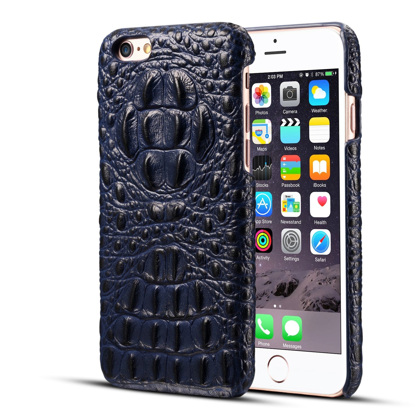 Deluxe Head Crocodile Genuine Leather iPhone SE 2020 Case