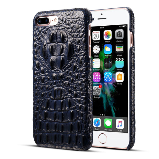 Deluxe Head Crocodile Genuine Leather iPhone 8 Plus Case