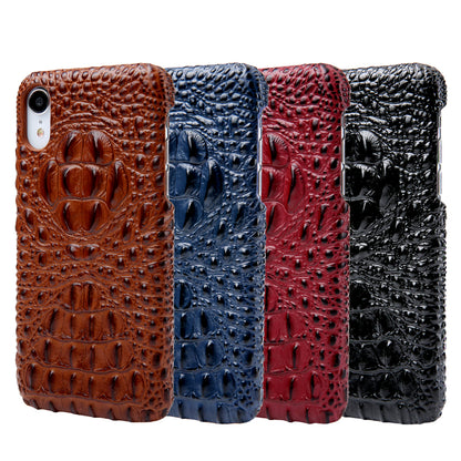 Deluxe Head Crocodile Genuine Leather iPhone XR Case